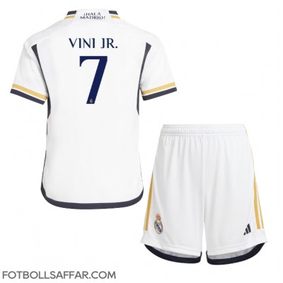 Real Madrid Vinicius Junior #7 Hemmadräkt Barn 2023-24 Kortärmad (+ Korta byxor)